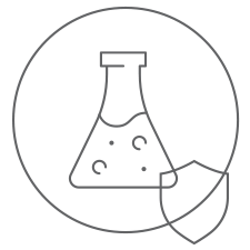 Flask icon representing chemical and corrosion resistance